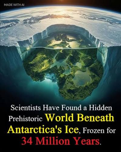 Beneath nearly two kilometers of Antarctic ice, scientists have uncovered a  hidden world frozen in time for more than 34 million years. Using satellite  radar and radio-echo mapping, they revealed an ancient