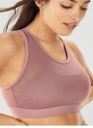 FABLETICS Faye High Impact Sports Bra Mauve Sz:XL