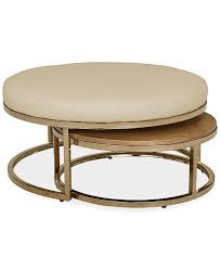 Furniture Jennova Upholstered Round Nesting Coffee Table Created For Macy S Reviews Furnitu Nesting Coffee Tables Round Nesting Coffee Tables Coffee Table