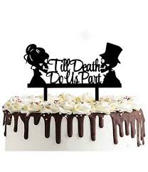 Death anniversary cake design : Till Death Do Us Part Skull Wedding Cake Topper Anniversary Ebay