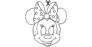 Maschere di animali da colorare e costruire per bambini. Maschera Di Minnie Da Stampare Gratis E Colorare Per Carnevale