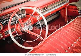 Classic car and hot rod upholstery restorations. Classic Car Classic American Car Interior With Red Leather Upholstery And Matching Dashboard No Visible Trademarks Canstock