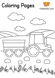 The images are large, showing tractors of different varieties and sizes. Szkic Kolorowanki Ekstrasy 123 Kids Fun Apps