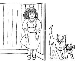 Uncle sam, us maps and us flags to color. Kitten Coloring Pages 2 Girl With Two Kittens