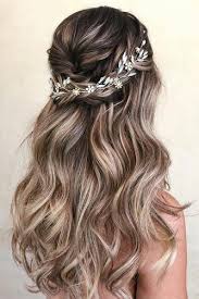 Nice Brown Wedding Hairstyle Longhair Wedding Hair Half Wedding Hair Pieces Hair Styles