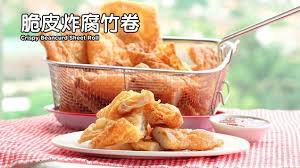 脆皮炸腐竹卷crispy beancurd sheet roll youtube in 2021 bean curd snack recipes cooking recipes