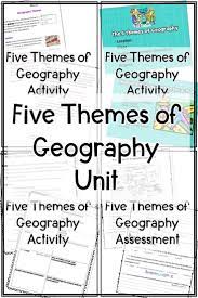 Five Themes Of Geography Unit Of Notes Vocabulary And Activities Five Themes Of Geography Geography Activities Social Studies Resources