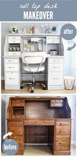 It also offers 4 pullout drawers. Roll Top Desk Makeover Business On The Outside Party On The Inside The Thinking Closet