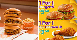 Well, what's to resist from eating the chicken sandwich and adding it into your meal. Popeyes S Pore Has 1 For 1 Deals All Day On Burgers Cajun Fries And Chicken Till Apr 30 Great Deals Singapore