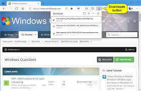 This extension supports rendering remote and local pdf files on top frames. How To Add Or Remove Downloads Button On Toolbar In Microsoft Edge Windows 10 Forums