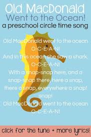 this beach or ocean version of old macdonald had a farm is fun for toddlers and preschoolers preschool circle time preschool circle time songs preschool songs