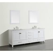 Vanity ideas for small bedrooms. Eviva Aberdeen 84 Double Sink Wood Bathroom Vanity With Carrara Top In White Evvn412 84wh