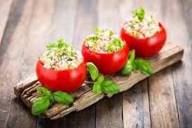 Tomates Farcies Aux Miettes De Crabe Recette Tomates Farcies Tomates Farcies Recette Tomate