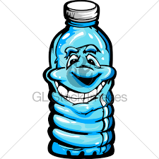Happy Cartoon Plastic Water Bottle Vector Illustration Gl Stock Images Can be used in items for resale. happy cartoon plastic water bottle
