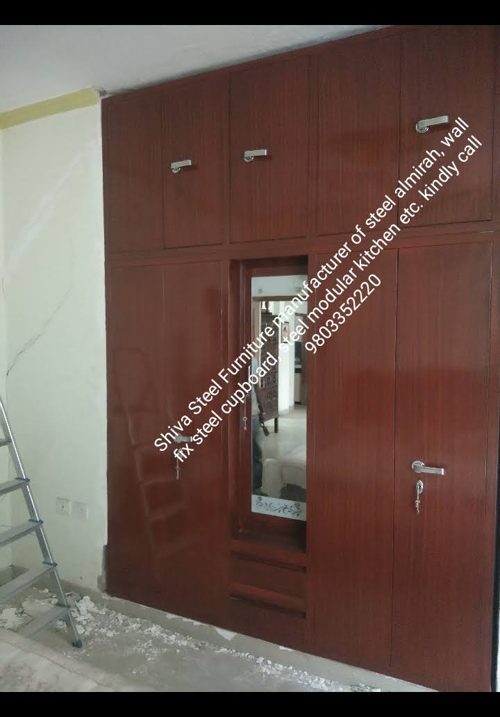 Metal Cupboard In Wooden Shade product image