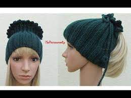 How To Knit A Ponytail Hat Pattern 60 By Thepatternfamily Youtube Ponytail Hat Pattern Knitting Ponytail Hat