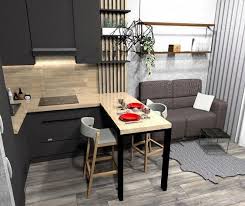Kuhnya Gostinaya 18 Kv M Arhitekturnyj Zhurnal Adcity Smallapartmentdecorating In 2020 Small Apartment Interior Small Apartment Design Apartment Interior