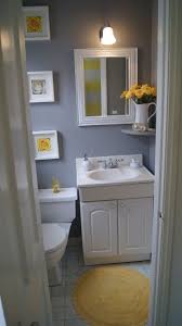 Downstairs Powder Room One Of My Favorite Color Combinations Is Grey Yellow And White Which Of Gray Bathroom Decor Half Bathroom Decor Small Grey Bathrooms