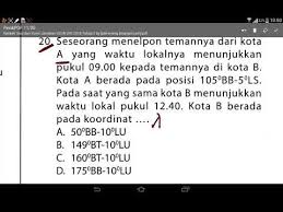 Prymaghoras Smp Ucun 2 Dki 2018 No 20 Penentuan Waktu Berdasar Garis Bujur Ralat Jawaban Youtube