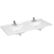 Plan double vasque 120 cm. Plan Resiplan Double Vasque En Marbre De Synthese Profondeur 55 Cm Robinet Co