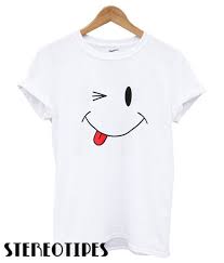 Shein Smiley Face T Shirt