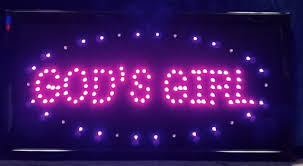God S Girl Led Light Up Sign