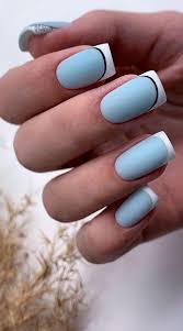 Most Beautiful Nail Designs You Will Love To Wear In 2021 Baby Blue With French White Tip Nails