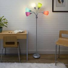Floor Lamp Stand W 5 Multi Color Light Shade Adjustable Arm Room Lighting Dorm Lighting Lamp Ideas Home Decor 5 Light Floor Lamp Color Floor Lamp Floor Lamp