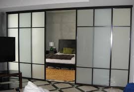 4 Panel Room Divider On A Double Track 1 1 2 Black Frames Frosted Glass With Duo T Design Roomdivider Slidingdoo Room Divider Doors Room Divider Loft Wall