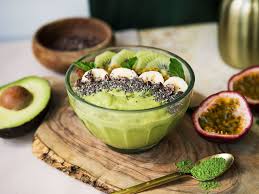 Matcha Smoothie Bowl With Chia Seeds Recipe With Video Kitchen Stories Recipe Matcha Smoothie Avocado Smoothie Bowl Smoothie Bowl