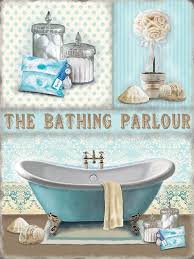 A painting, photograph, or sculpture will add style & glamour to your bathroom. The Bathing Parlour Metal Wall Sign Bathroom Art Home Decorating Ideas