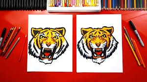 Kids drawing hub is an online coloring and drawing app developed for kids. How To Draw A Realistic Tiger Head Art For Kids Hub