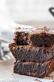 Substitute mayo for the oil.i know it sounds weird but you cant taste it and will make the brownies super moist. Fudgy Dark Chocolate Brownies Belle Of The Kitchen