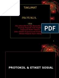 Γράφτηκε από τον/την super user. Protokol Etiket Sosial