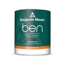 Benjamin Moore Ben Satin/Pearl White Paint and Primer Interior 1 qt Mfr#  N62801-004