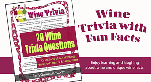 Trivia questions on canada are for all. 20 Wine Trivia Questions Printable Wine Party Game