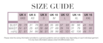 Size Guide Tfnc Sizing Information International Sizing