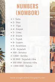 Jumlah bulan dalam satu tahun solar, lunar, dan lunisolar normal. Beginner Lesson 10 Numbers Learn Malay Through English