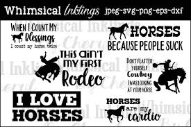 Free cowboy and horse vector download in ai, svg, eps and cdr. Horse Blessings Svg Set 130795 Svgs Design Bundles Svg Horses Blessed