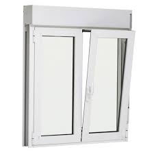 Ventana Oscilobatiente De 2 Hojas Fabricada En Aluminio Con Perfil De 40 Mm Con Persiana Y Vidrio 4 X Ventanas De Aluminio Ventanas De Pvc Ventanas Para Bano