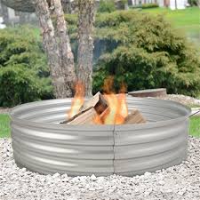 This fire ring is used as an insert and keeps your ground fire pit from caving in, adding safety and function to your yard. Pleasant Hearth Infinity Galvanized Fire Ring 36 In Ofw815fr Rona