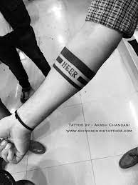 Intense Armband Tattoo With The Name Of His Wife Tattoo By Akash Chandani The Inkmann Thanks For Looking Ema Arm Band Tattoo Tattoos Band Tattoos For Men