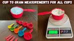 Very helpful cup to gram conversion for home bakers | Gram ... - YouTube