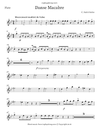 Saint Saens Danse Macabre Flute Sheet Music Sheet Music Violin Sheet Music