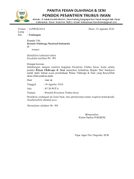Ada beberapa contoh surat undangan yang tidak resmi seperti surat undangan syukuran kelahiran bayi atau aqiqahan, surat undangan hari ulang tahun dan surat undangan pernikahan. 5 Contoh Surat Resmi Dalam Bahasa Sunda Beserta Penjelasan