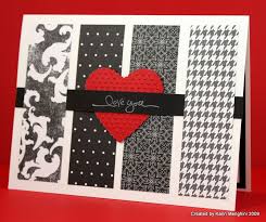 Black And Red Greeting Cards Handmade Card I Love You Card Black And White With Pop Of Red Black And White Printed Paper P Valentine Cards Handmade Valentines Cards Cards Handmade