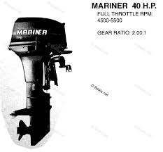 mercury outboard parts by year mercury mariner mark