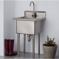 Kohler Gilford 30 X 22 Wall Mounted Service Sink Wayfair Laundry Sink Stainless Steel Utility Sink Laundry Room Sink