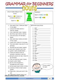 Grammar For Beginners Nouns 2 English Grammar Worksheets English For Beginners Learn English