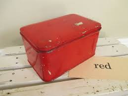 Choose from contactless same day delivery, drive up and more. Vintage Red Metal Tin Box With Lid Small Metal Box Red Etsy Tin Boxes Metal Tin Box With Lid